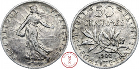 Troisième République (1870-1940), 50 centimes, Semeuse, 1903, Paris, Av. REPUBLIQUE FRANCAISE, Semeuse semant à gauche, Rv. LIBERTE , EGALITE , FRATER...