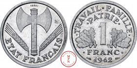 État Français, Régime de Vichy, Franc, Francisque, Lourde, Essai, 1942, Paris, Av. ETAT FRANCAIS / ESSAI, Francisque, Rv. TRAVAIL FAMILLE / PATRIE / 2...