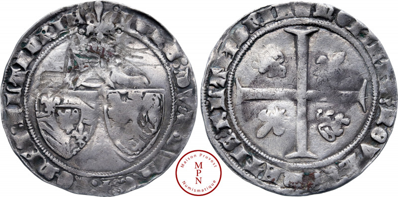 Comté de Flandre, Jean sans Peur (1405-1419), Double Gros, Av. IOHS: DVX: BVRG: ...