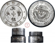 Chine, Chihli, Dollar, Paire de coins, An 34 (year 34), Acier, SPL, Magnifique paire de coins pour un dollar an 34. Peut-être des coins de faussaires....