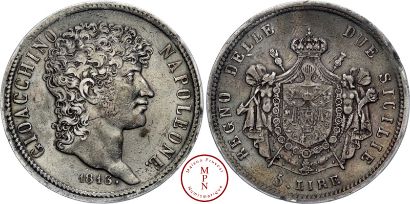 Royaume des Deux-Siciles, Joachim Murat, Roi de Naples (1808-1815), 5 Lire, 1813...
