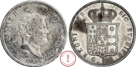 Royaume des Deux-Siciles, Ferdinand II (1830-1859), 120 Grana, 1852 Av. FERDINANDVS II. DEI GRACIA REX, Tête nue à droite, Rv. REGNI VTR. SIC. ET HIER...