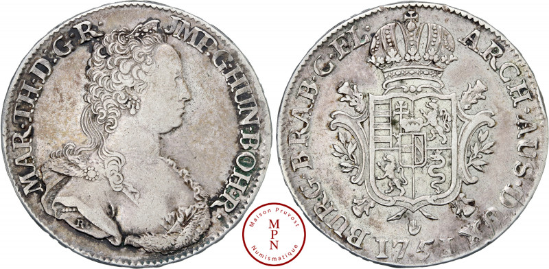 Pays-Bas Autrichiens, Marie-Thérèse (1740-1780), Ducaton, 1751, Anvers, Av. MAR....