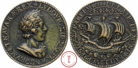 Louis XIII (1610-1643), 3e mandat de Nicolas de Bailleul, prévôt des marchands, Médaile, Régnier, 1628, Paris, Av. * LVDOVIC. XIII. D. G. FRANCORVM. E...