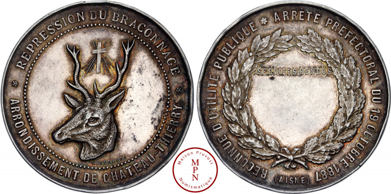 Troisième République (1870-1940), Répression du Braconnage, Chateau-Thierry, Méd...