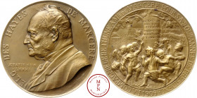Troisième République (1870-1940), Des Hayes de Marcere, Médaille, Theunissen Corneille Henri, 1909 Av. E. L. G. DES HAYES DE MARCERE / AETATIS SUAE LX...