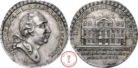 Hessen-Kassel, Frédérc II (1760-1785), Inauguration du Lyceum Fridericianum, Médaille, Hörner, 1779 Av. FREDERICUS II D. G. HASS. LANDG. MAN. COM., Bu...