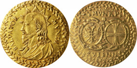 AUSTRIA. City of Vienna/Salvator Mundi Gold Merit Medal of 10 Ducat Weight, ND (ca. 1648). Ferdinand III. PCGS Genuine--Damage, AU Details.

Unger-1...