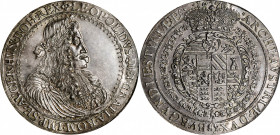 AUSTRIA. 2 Talers, 1678-IAN. Graz Mint. Leopold I. PCGS MS-63.

Dav-A3232 (LS-292); KM-1268 (prev. KM-466). Incredibly alluring and enticing, broad ...