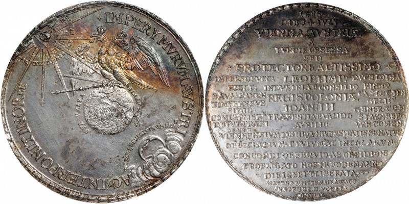 AUSTRIA. Siege of Vienna Silver Medallic Taler, 1683. Vienna Mint. PCGS Genuine-...