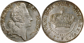 DENMARK. Krone, 1747-W. Copenhagen Mint. Frederik V. PCGS MS-62.

Dav-1300A; KM-559. Premium quality for the grade, this lovely Krone displays a str...