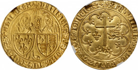 FRANCE. Anglo-Gallic. Salut d'Or, ND (1422-50). Saint-Lo Mint. Henry VI. NGC MS-62.

Fr-301; Dup-443a; Ciani-598. Featuring the Archangel Gabriel an...