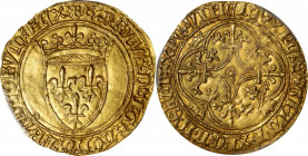 FRANCE. Ecu d'Or, ND (1380-1422). Saint-Lo Mint. Charles VI. PCGS MS-63.

Fr-291; Dup-369d. Weight: 3.78 gms. A luminous example with interestingly ...