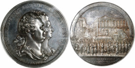 FRANCE. Execution of Lous XVI & Marie Antoinette Silver Medal, 1793. PCGS SPECIMEN-63.

Julius-254; Henin-465. By C. H. Küchler. Diameter: 50mm. Obv...