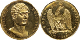 FRANCE. Gilt Bronze 100 Francs Essai (Pattern), 1807. Napoleon I. PCGS SPECIMEN-63.

Maz-601a. A desirable Napoleonic issue, this specially struck g...