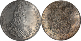 GERMANY. Bavaria. Taler, 1694. Munich Mint. Maximillian II Emanuel. NGC MS-61.

Dav-6099A; KM-363.2. Attractively toned, this popular type emanating...