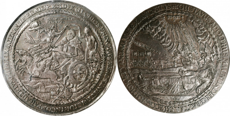 GERMANY. Pomerania-Wolgast. Swedish Occupation. 2 Talers, 1633. Gustav II Adolf....