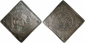 GERMANY. Saxony. 2 Taler Klippe, 1615 (in chronogram). Johann Georg I. NGC AU-58.

Dav-7586; KM-84. This Double Taler was issued to celebrate the ba...