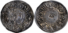 GREAT BRITAIN. Anglo-Saxon. Kings of All England. Penny, ND (924-39). London Mint; Beornheard, moneyer. Aethelstan. PCGS AU-53.

S-1095; N-675. Bust...