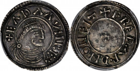 GREAT BRITAIN. Anglo-Saxon. Kings of All England. Penny, ND (939-46). Mint in East Anglia; Fredard, moneyer. Eadmund. PCGS AU-53.

S-1106; N-697. Bu...