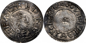 GREAT BRITAIN. Anglo-Saxon. Kings of All England. Penny, ND (946-55). Uncertain Mint; Dredil, moneyer. Eadred. PCGS AU-55.

S-1115; N-713. Bust Crow...