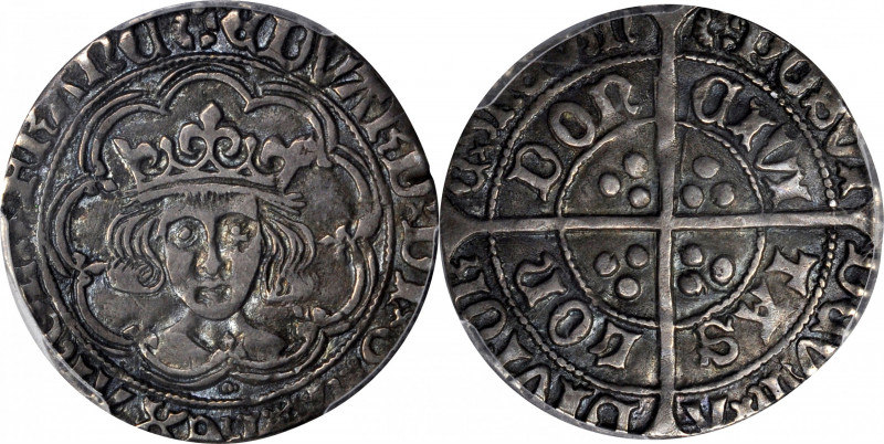 GREAT BRITAIN. Groat, ND (1483). London Mint; mm: halved sun & rose. Edward IV o...