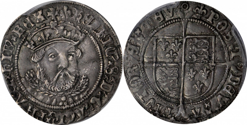 GREAT BRITAIN. Groat, ND (1544-47). London Mint; mm: lis. Henry VIII. PCGS AU-55...