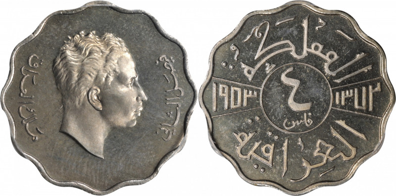 IRAQ. 4 Fils, AH 1372/1953. London Mint. Faisal II. PCGS PROOF-65.

KM-111. Mi...