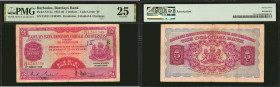 BARBADOS. Barclays Bank D.C.O. 5 Dollars, 1937-40. P-S111a. PMG Very Fine 25.

Code letter "B." PMG has graded just 5 examples of this type, with th...
