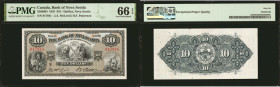 CANADA. Bank of Nova Scotia. 10 Dollars, 1935. CH #505-56-04. PMG Gem Uncirculated 66 EPQ.

Halifax, Nova Scotia. Signature combination of J.A. McLe...