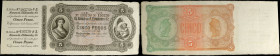 CHILE. El Banco de A. Edwards Y Cc.. 5 Pesos, 1877. P-S239r. Remainder. About Uncirculated.

Printed by BWC. A beautiful example of this 5 Pesos rem...