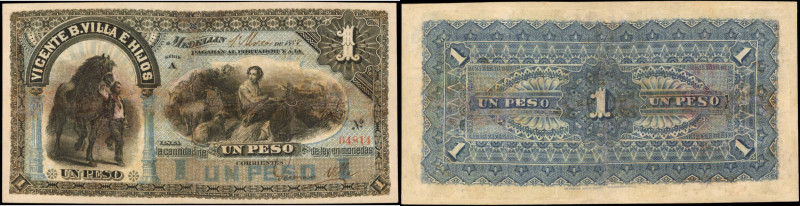 COLOMBIA. Vicente B. Villa e Hijos. 1 Peso, 1888. P-S921. Very Good.

Printed ...