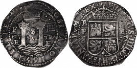 BOLIVIA. "Royal" Presentation Cob 8 Reales, 1652-P E(E-E). Potosi Mint; Assayer Antonio Abando (A/F-O/N) and Antonio de Erueta (E-E). Philip IV. NGC E...