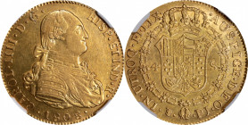 BOLIVIA. 4 Escudos, 1808-PTS PJ. Potosi Mint. Charles IV. NGC AU-50.

Fr-15; KM-80; Cal-1539. The only certified example of the date on either the N...