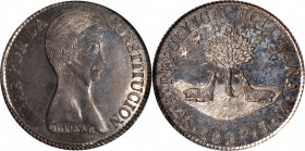 BOLIVIA. Silver 4 Soles Pattern, 1827-PTS JM. Potosi Mint. NGC PROOF-63.

KM-Pn1; Guttag-304C. An EXTREMELY RARE pattern only issue, quite possibly ...