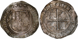 MEXICO. Cob 8 Reales, ND (ca. 1572-89)-Mo O. Mexico City Mint, Assayer O. Philip II. NGC AU-55.

cf. KM-43; Cal-661; Calb-not listed. Weight: 27.14 ...