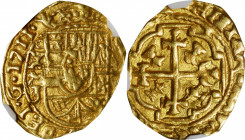 MEXICO. Cob Escudo, 1711-MXo J. Mexico City Mint, Assayer Jose E. de Leon (J). Philip V. NGC AU-58.

Fr-7c; KM-51.1; Cal-1736. 3.31 gms. Satiny and ...