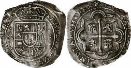 MEXICO. Cob 8 Reales (Royal Struck on a Cob Planchet), 1714-Mo J. Mexico City Mint, Assayer J. Philip V. NGC AU-53.

cf. KM-R47; cf. Cal-1367. Weigh...