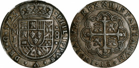 MEXICO. "Royal" Presentation Cob 8 Reales, 1723-Mo J. Mexico City Mint; Assayer J. Philip V. NGC AU-53.

KM-R47; Lazaro-77 (same dies); Cal-1374. We...