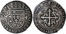 MEXICO. "Royal" Presentation Cob 4 Reales, 1719-Mo J. Mexico City Mint, Assayer J. Philip V. NGC VF-35.

KM-R40; Cal-1070 (plate coin). Weight: 13.4...