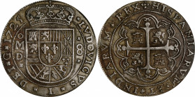 MEXICO. "Royal" Presentation Cob 8 Reales, 1725/3-Mo D. Mexico City Mint, Assayer D. Luis I. NGC AU-55.

KM-R49 (plate coin); Lazaro-89 (same dies);...
