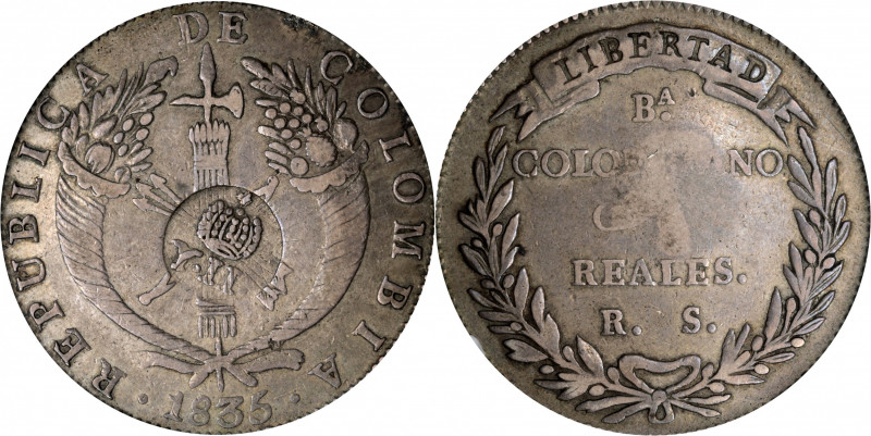 PHILIPPINES. Philippines - Colombia. 8 Reales, ND (1834-37). Manila Mint. Isabel...