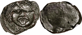 ITALY. Etruria. Populonia. AR Didrachm of 20 Units (20 Asses) (8.28 gms), 3rd Century B.C. NGC AU, Strike: 4/5 Surface: 2/5. Smoothing.

HGC-1, 109;...