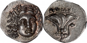 MACEDON. Kingdom of Macedon. Perseus, 179-168 B.C. AR Drachm (2.69 gms), Uncertain Mint in Thessaly; Hermias, magistrate, ca. 171/0 B.C. NGC MS, Strik...