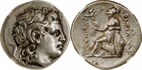 THRACE. Kingdom of Thrace. Lysimachos, 323-281 B.C. AR Tetradrachm (17.06 gms), Lysimacheia Mint, ca. 297/6-282/1 B.C. NGC EF, Strike: 5/5 Surface: 3/...