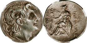 THRACE. Kingdom of Thrace. Lysimachos, 323-281 B.C. AR Tetradrachm (17.19 gms), Amphipolis Mint, ca. 288/7-282/1 B.C. NGC AU, Strike: 4/5 Surface: 4/5...