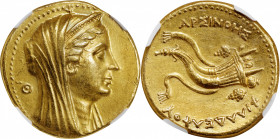 PTOLEMAIC EGYPT. Arsinoe II Philadelphos, Died 270/268 B.C. AV Mnaieion (Oktadrachm/Octodrachm) (27.69 gms), Alexandreia Mint, struck under Ptolemy II...