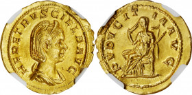 HERENNIA ETRUSCILLA, WIFE OF TRAJAN DECIUS. AV Aureus (4.61 gms), Rome Mint, A.D. 250. NGC Ch AU, Strike: 5/5 Surface: 3/5. Brushed.

RIC-59a (Deciu...