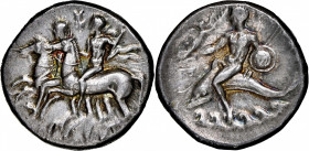 ITALY. Calabria. Tarentum. AR Didrachm (Nomos) (6.48 gms), ca. 280-272 B.C. NGC AU, Strike: 4/5 Surface: 5/5.

HGC-1, 885; Vlasto-773-9; HN Italy-10...