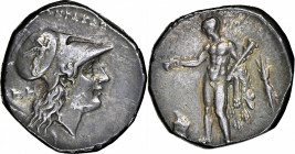 ITALY. Lucania. Herakleia. AR Stater (Nomos) (6.65 gms), ca. 276-250 B.C. NGC Ch EF, Strike: 5/5 Surface: 5/5.

HGC-1, 1007; van Keuren-138; HN Ital...